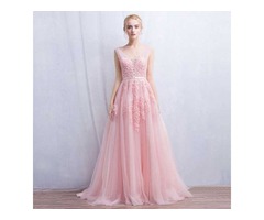 Воздушное розовое платье 
