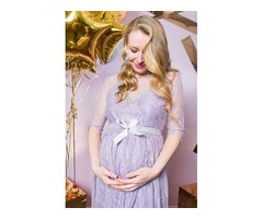 Фиолетовое платье для беременной